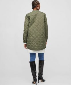 Vila Trish Quilted Jacket Four Leaf Clover