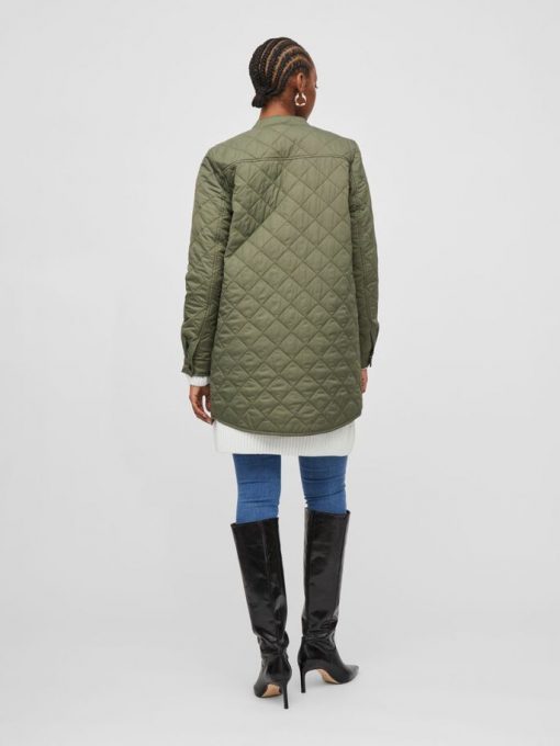 Vila Trish Quilted Jacket Four Leaf Clover