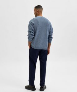 Selected Homme Robert Knit Crew Blue Fog