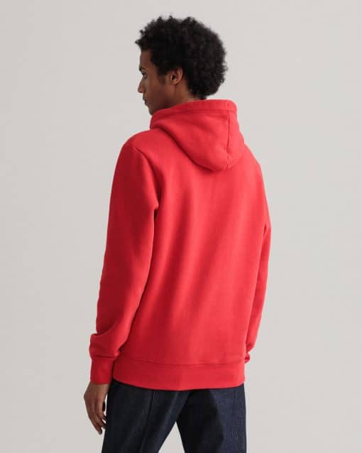 Gant Retro Shield Sweat Hoodie Bright Red