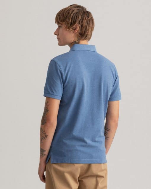 Gant Original Pique Rugger Denim Blue Melange