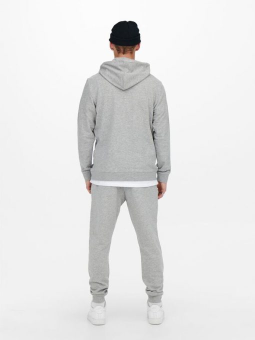 Only & Sons Harward Hood Light Grey Melange