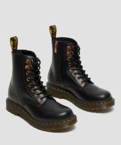 Dr. Martens 1460 Pascal Rosegold Hardware Boots Black Wanama