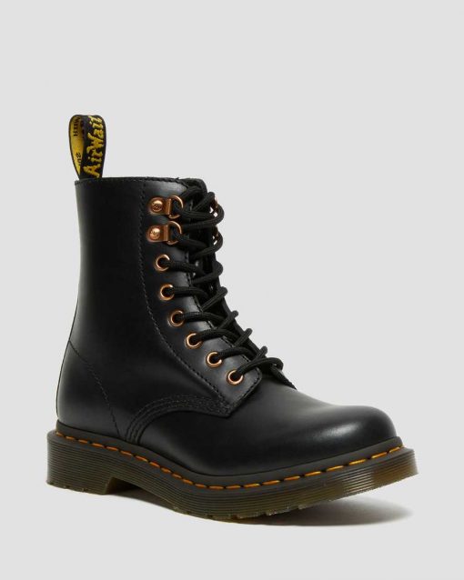 Dr. Martens 1460 Pascal Rosegold Hardware Boots Black Wanama