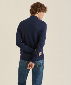 Morris Stockholm Merino John Zip Blue