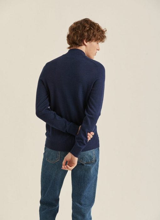 Morris Stockholm Merino John Zip Blue