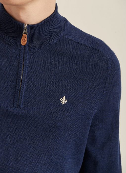 Morris Stockholm Merino John Zip Blue