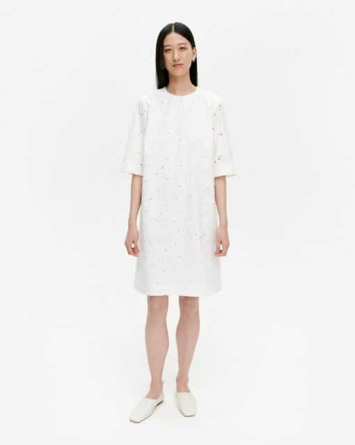 Marimekko Tupani Unikko Dress White