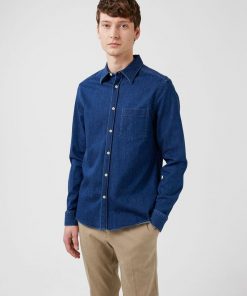 J.Lindeberg Ike Denim Slim Fit Shirt Limoges