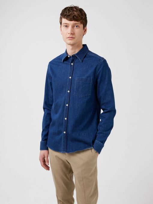 J.Lindeberg Ike Denim Slim Fit Shirt Limoges