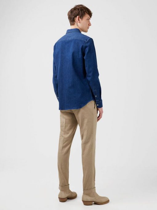 J.Lindeberg Ike Denim Slim Fit Shirt Limoges