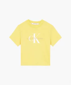 Calvin Klein Monogram Baby Tee Super Yellow
