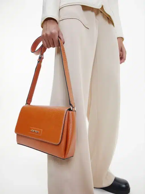 Calvin Klein Dressed Crossbody Bag Cognac