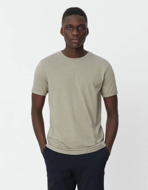 Les Deux Club De Sport T-Shirt Neutral Green Melange/Raven