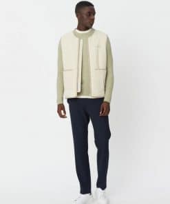 Les Deux Max Crinkle Vest Oyster Gray