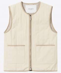 Les Deux Max Crinkle Vest Oyster Gray