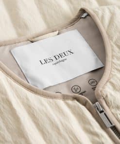 Les Deux Max Crinkle Vest Oyster Gray