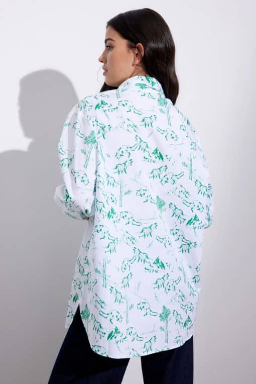 Envii Enbrawley Bow Shirt Aop Foxy Fox
