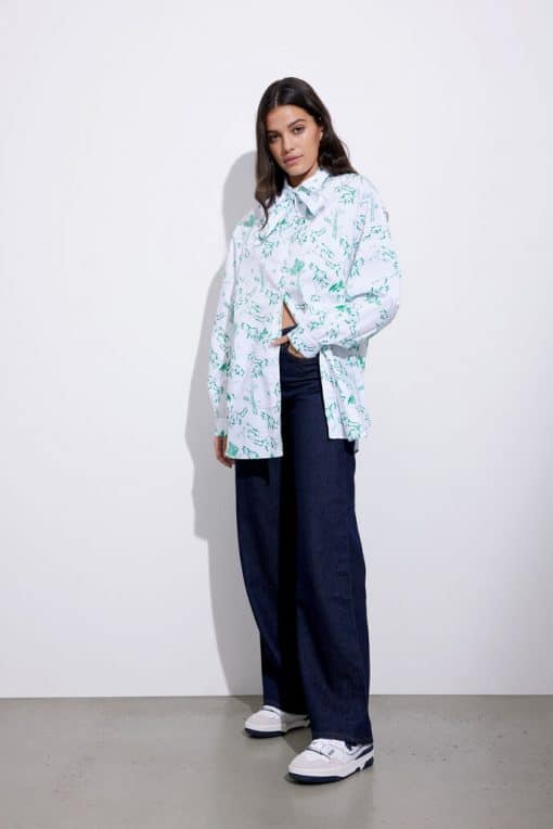 Envii Enbrawley Bow Shirt Aop Foxy Fox