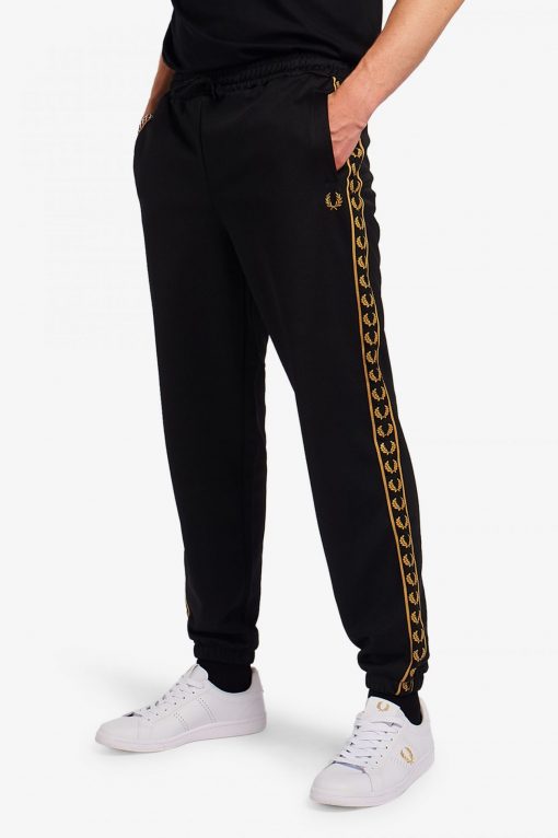 Fred Perry Gold Tape Track Pants Black
