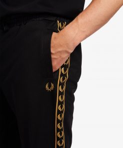 Fred Perry Gold Tape Track Pants Black