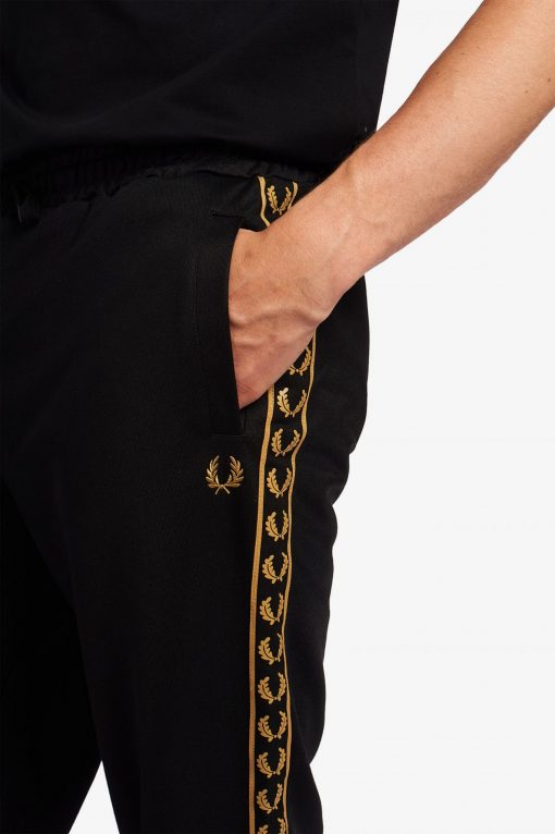 Fred Perry Gold Tape Track Pants Black