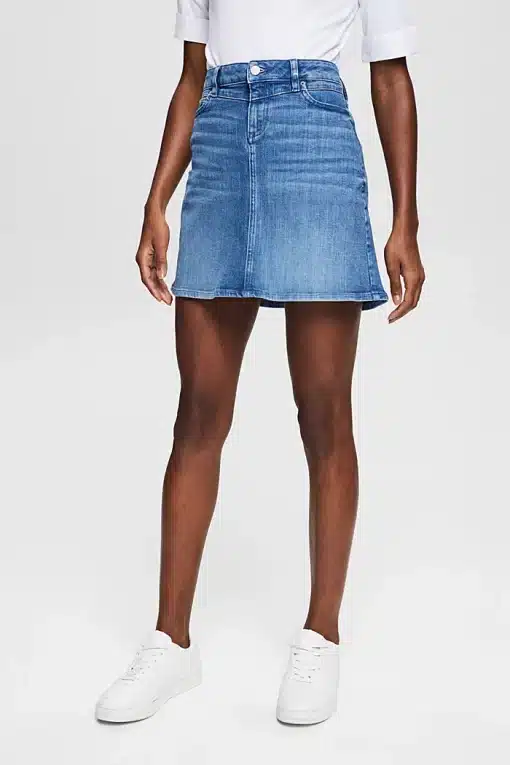 Esprit Denim Skirt Blue Medium Washed