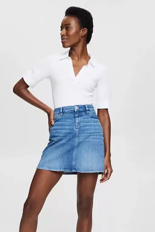 Esprit Denim Skirt Blue Medium Washed