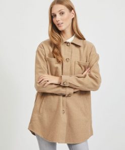 Vila Kimmi Shirt Jacket Tigers Eye