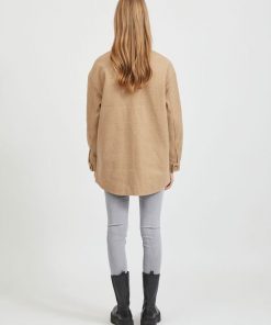 Vila Kimmi Shirt Jacket Tigers Eye