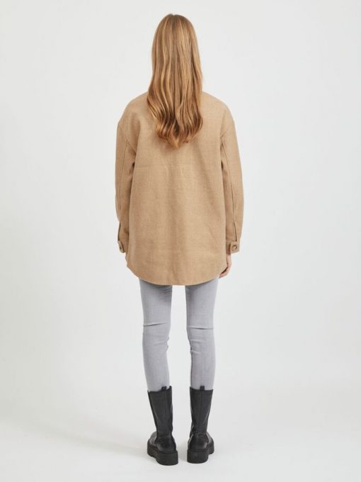 Vila Kimmi Shirt Jacket Tigers Eye