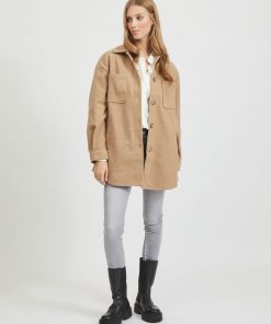 Vila Kimmi Shirt Jacket Tigers Eye