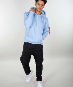 Alpha Industries Back Print Hoody Light Blue