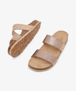 Bianco Biabetricia Twin Strap Sandal Rose Gold