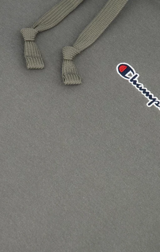 Champion Script Logo Hoodie Dark Grey