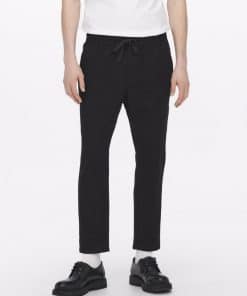 Only & Sons Linus Crop Linen Pants Black