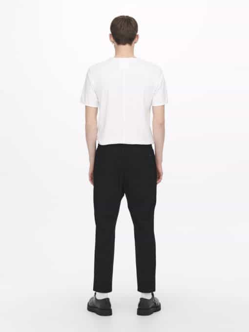 Only & Sons Linus Crop Linen Pants Black