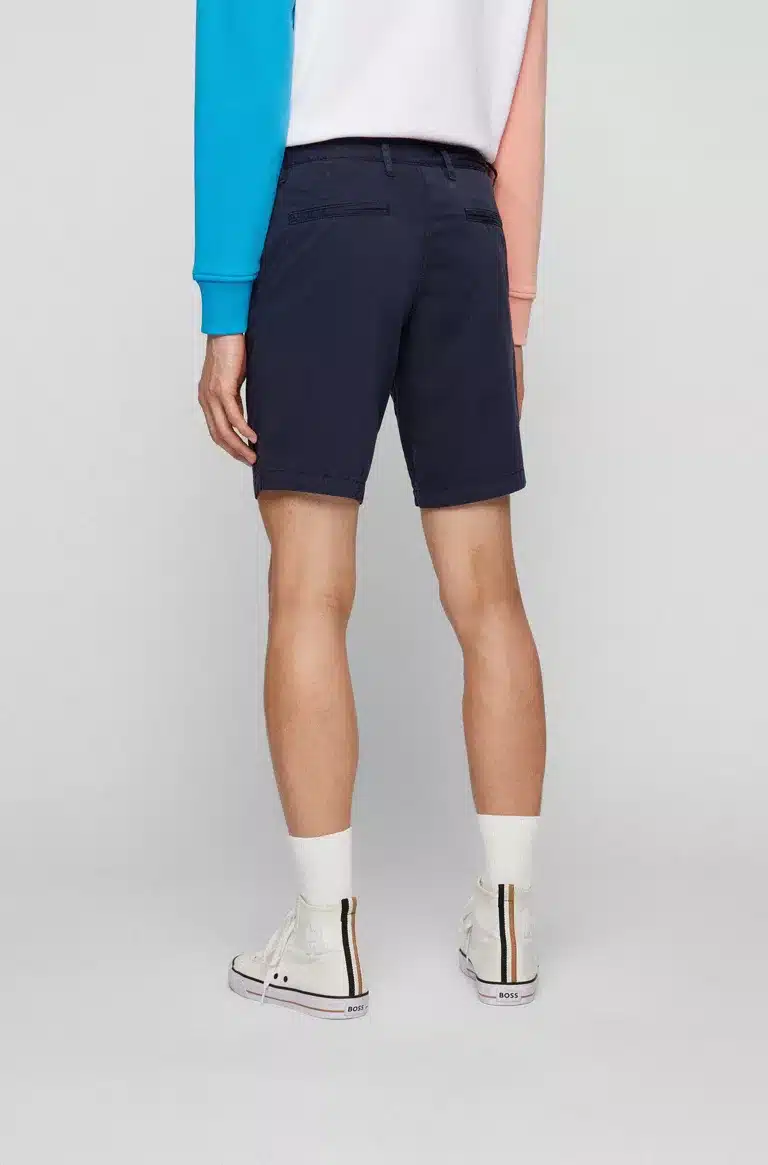 Buy Hugo Boss Schino Slim Fit Shorts Dark Blue Scandinavian Fashion Store