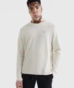 Tommy Jeans Waffle Snit Jumper Ancient White Htr
