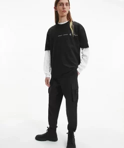 Calvin Klein Cotton Twill Cargo Pants Black