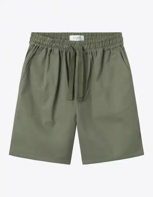 Les Deux Otto Twill Shorts Olive Night