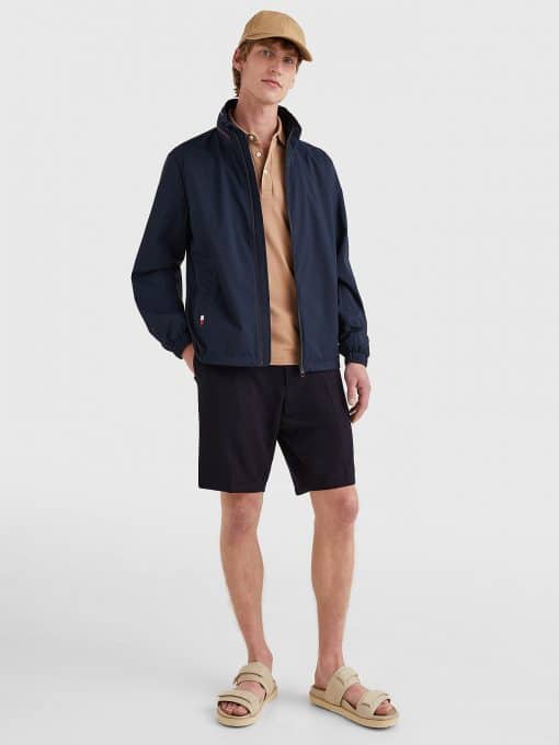 Tommy Hilfiger Ripstop Stand Collar Jacket Desert Sky