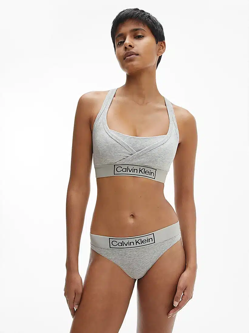 Buy Calvin Klein Reimagine Heritage Thong Grey Heather Scandinavian Fashion Store