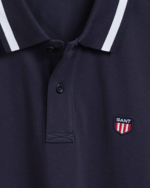 Gant Retro Shield Pique Evening Blue