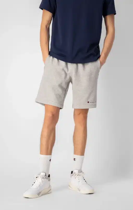 Champion Small Embroidered Script Logo Shorts Grey