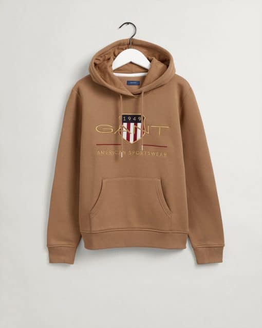 Gant Woman Archive Shield Hoodie Roasted Walnut