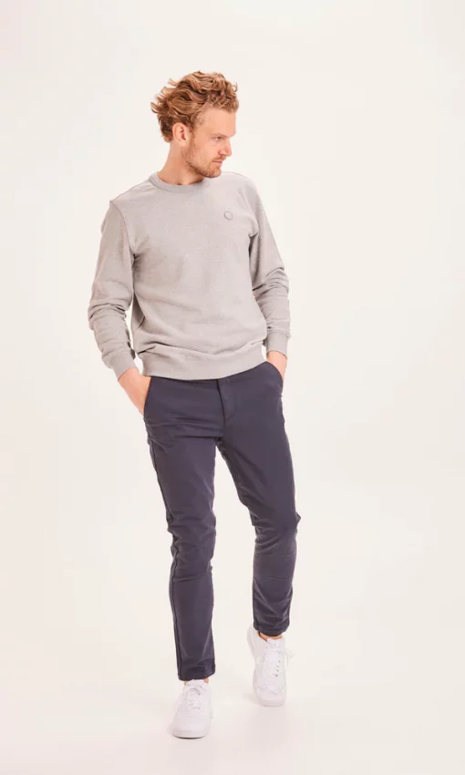 Knowledge Cotton Apparel Luca Slim Comfort Pants Total Eclipse