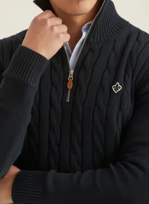 Morris Stockholm Marlebone Half Zip Blue