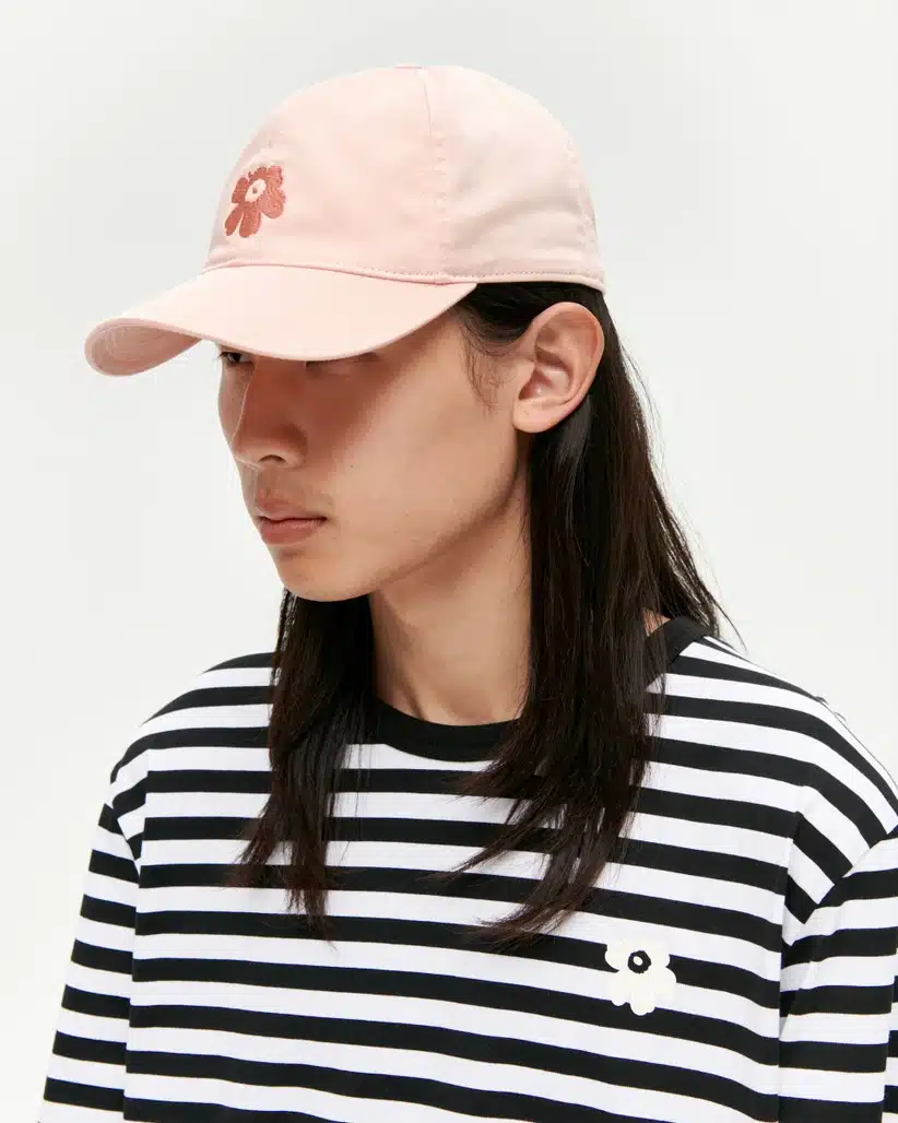 Urban FALKENBERG Hat - Marimekko lined with Certified Organic Cotton - shops Rusty Orange & White