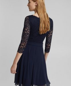 Esprit Chiffon Dress Navy